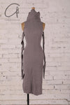 marc le bihan turtleneck dress 21962 E23 granit granite
